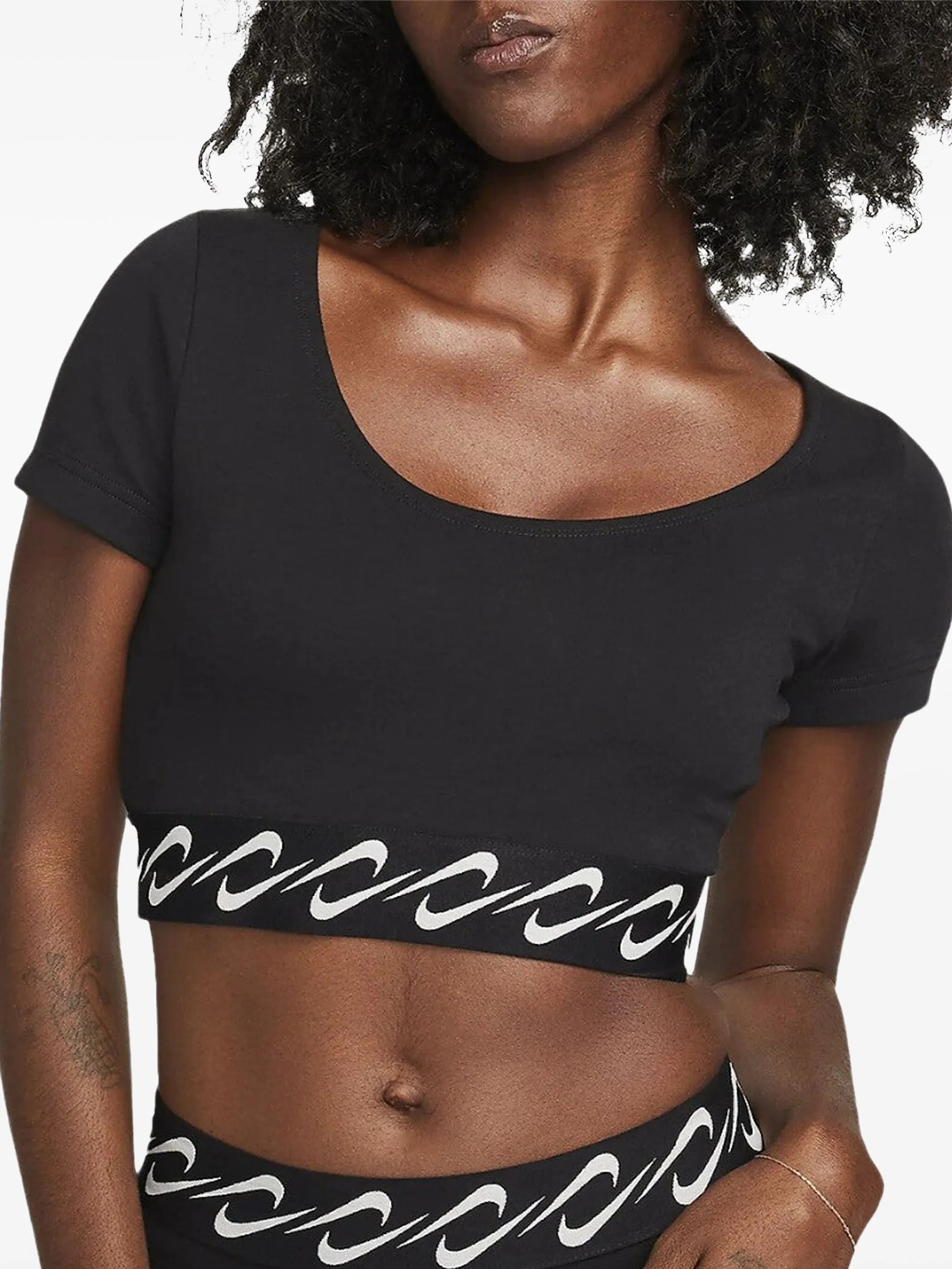 

Футболка Swoosh Black/Sail Nike, черный