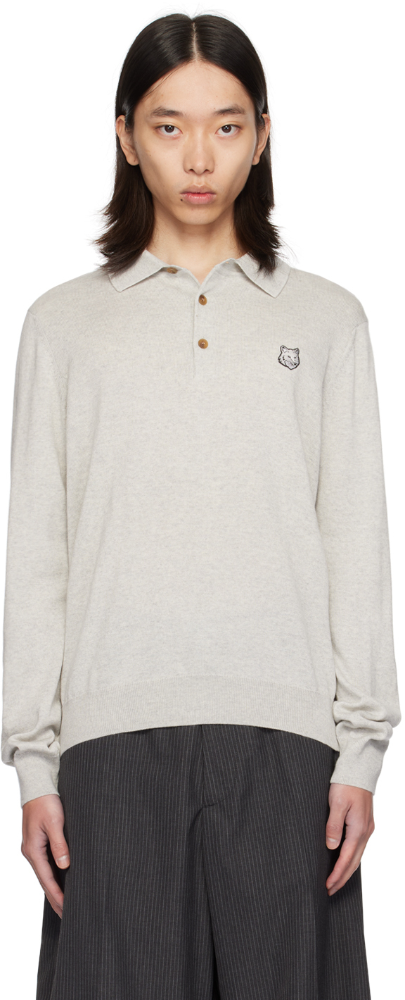 

Поло Grey Bold Fox Head Maison Kitsune
