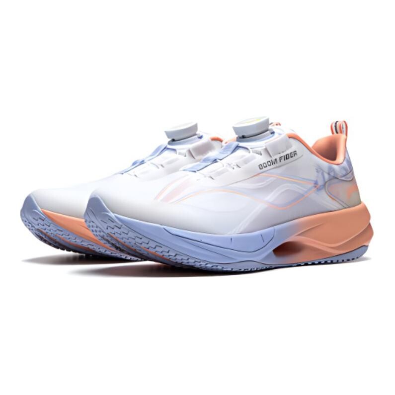 Суперлегкие 21 детские кроссовки GS Low-top Standard белые/персиковые пудровые Lining Young, белый — фото 3