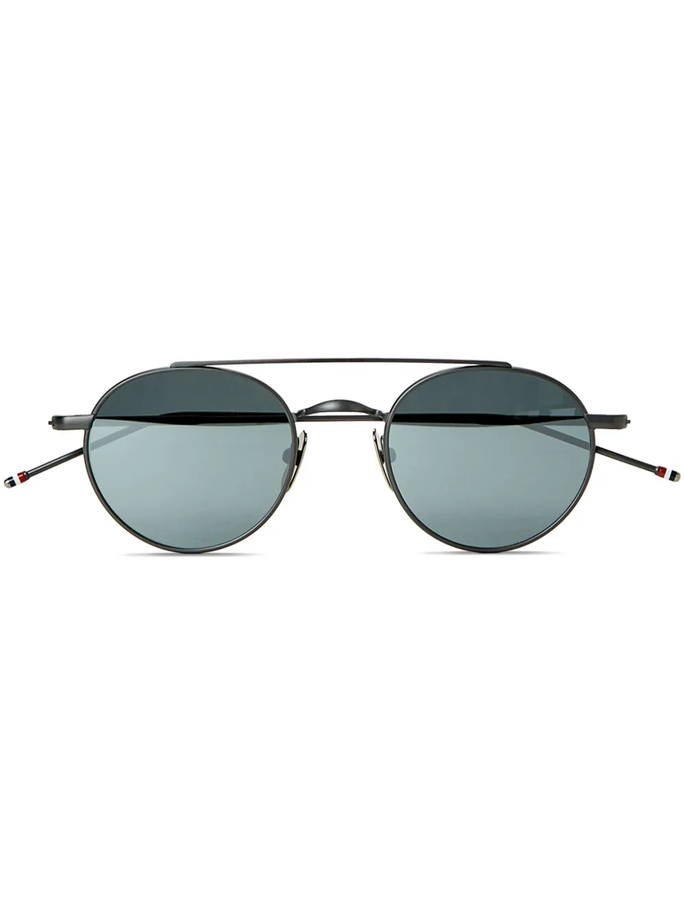 

Солнцезащитные очки в овальной оправе Thom Browne Eyewear, черный