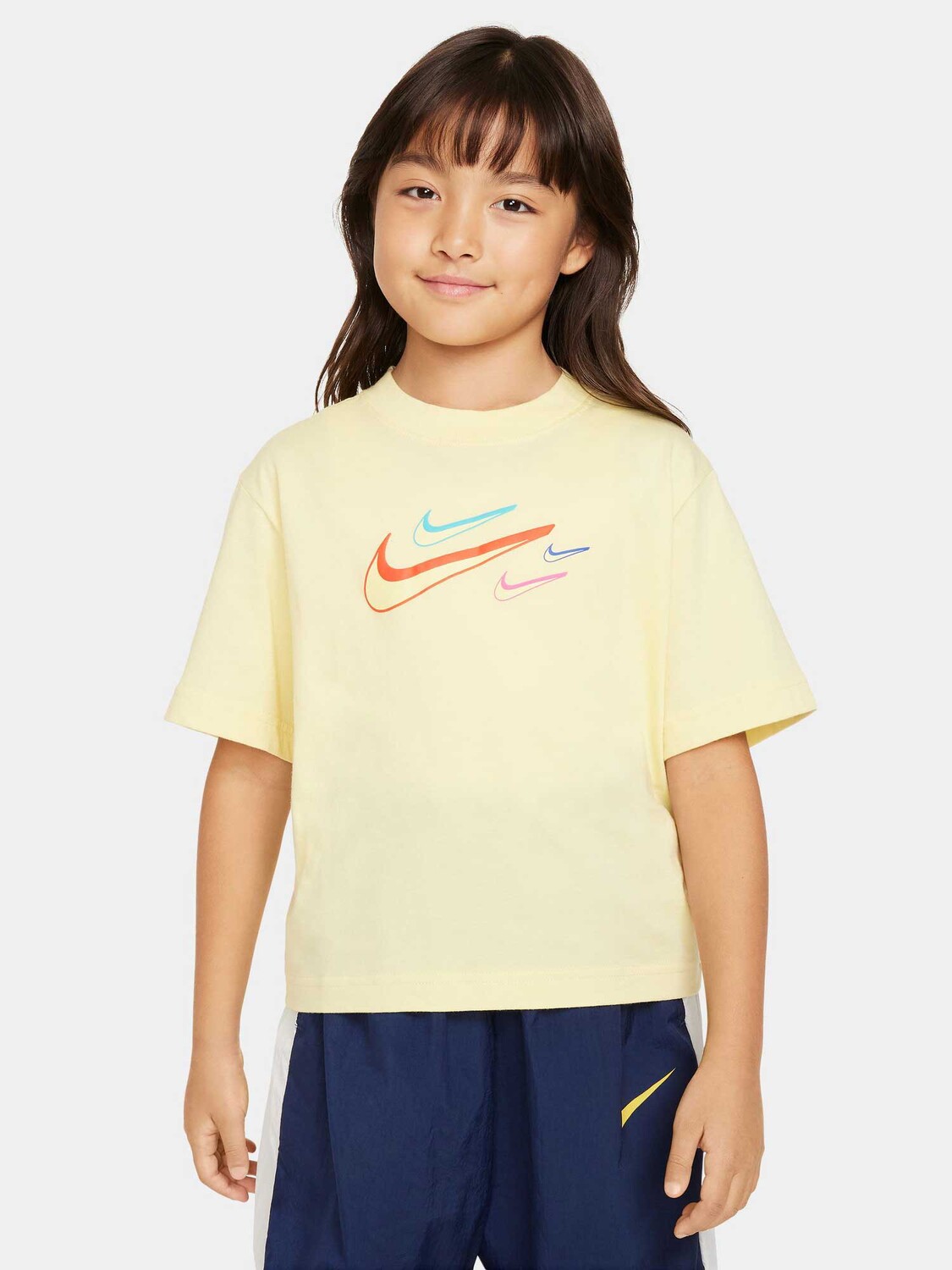

Футболка Nike G NSW TEE BOXY SWOOSH LOGO, желтый