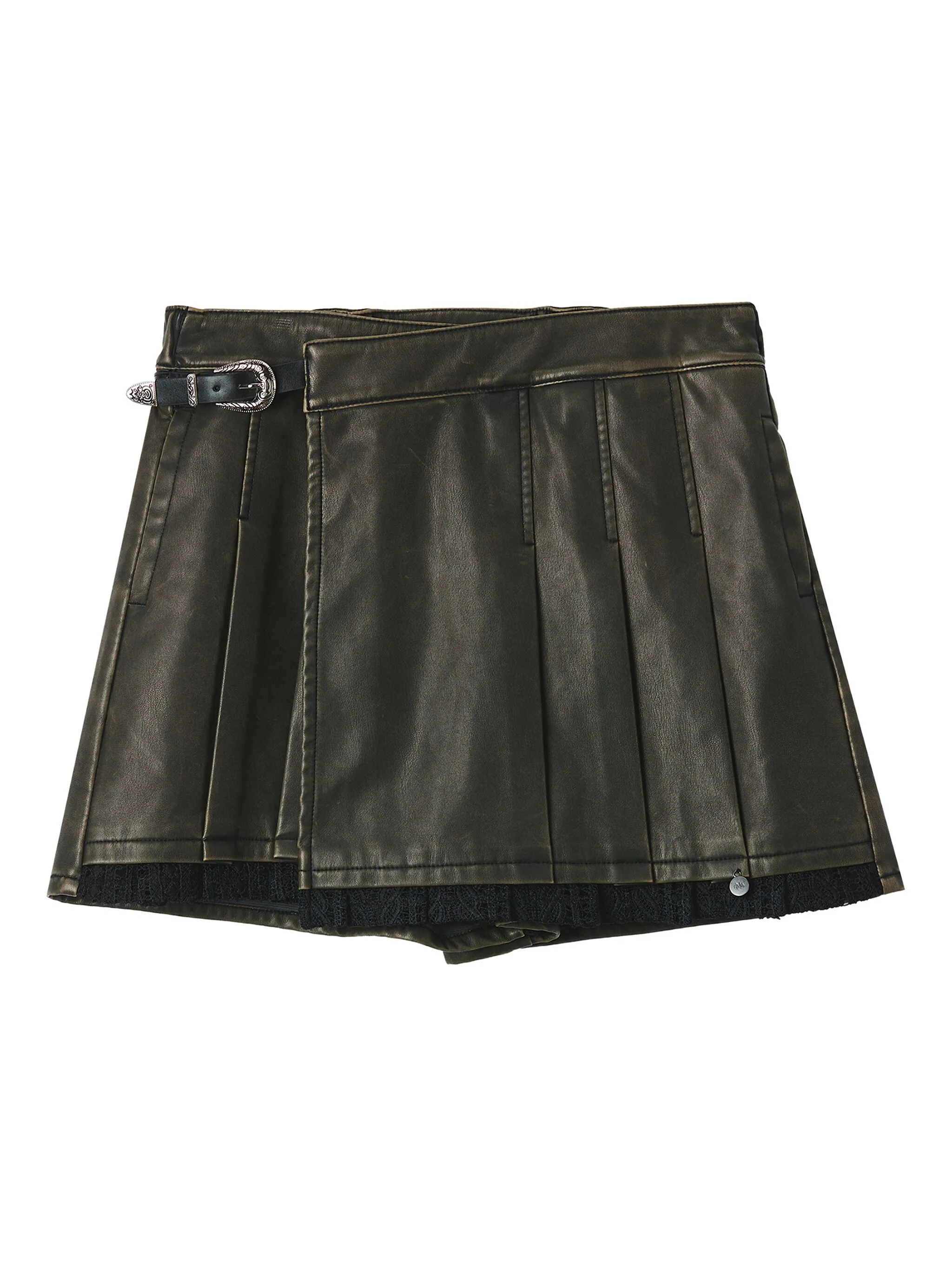 

Шорты со складками и пряжкой Musium Div., зеленый