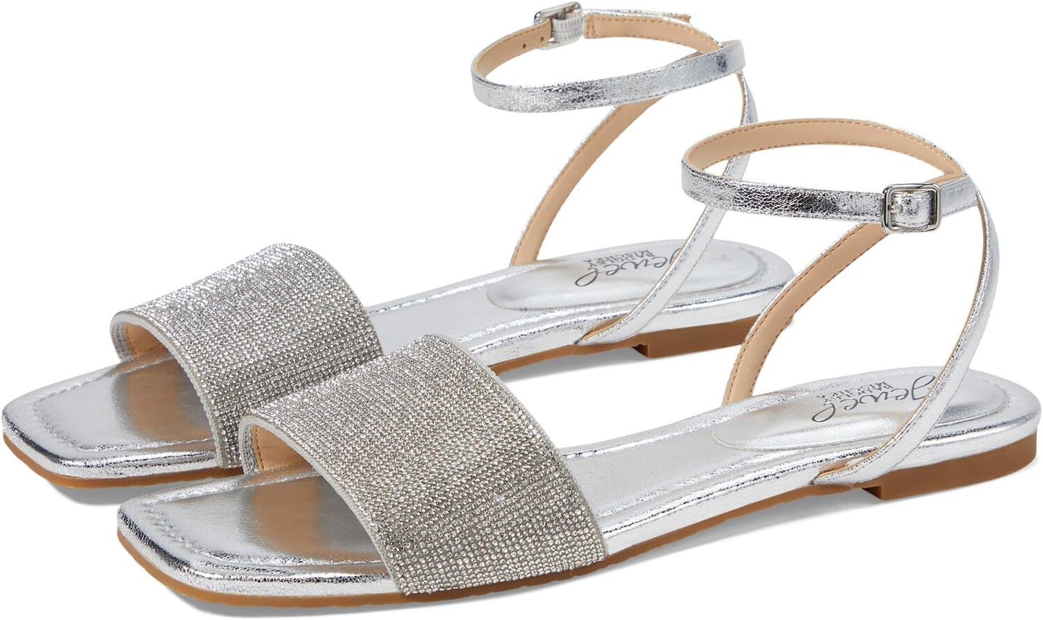 

Сандалии Jewel Badgley Mischka Hadley, цвет Silver Textile