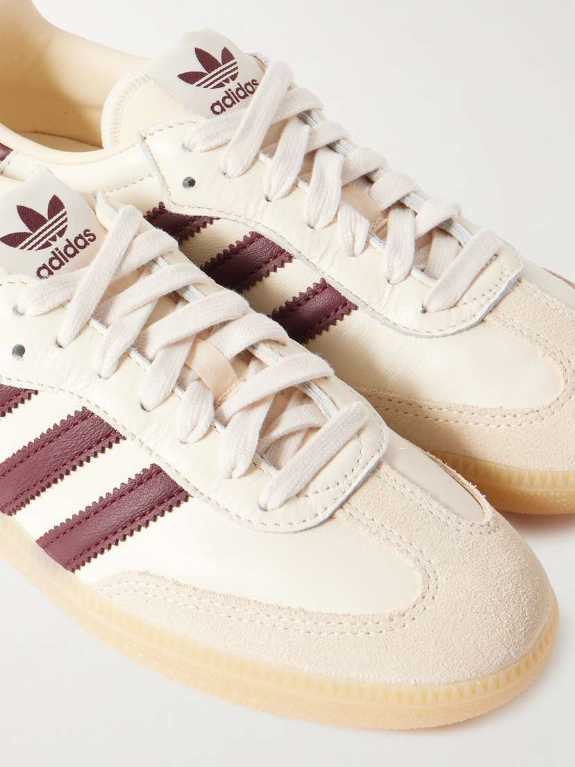 Кроссовки Samba og из кожи и замши Adidas Originals, бежевый — фото 4