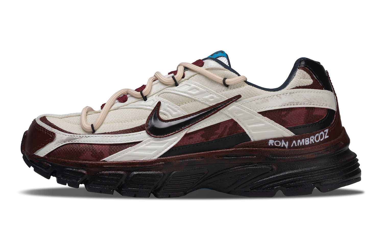 

Nike Мужские низкие беговые кроссовки Initiator из текстиля и кожи с амортизацией, износостойкие, дышащие, красно-бело-черный