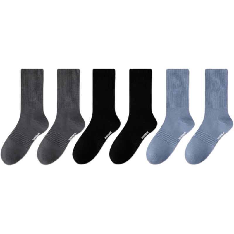 

Унисекс носки до середины икры WARRIOR, stock up 6 pack (2 синий+2 темно-серый+2 черный)