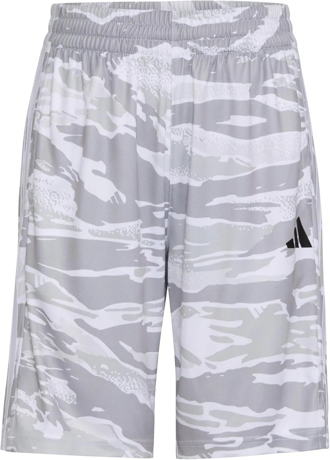 Детские шорты Adidas AOP Tiger Camo с тремя полосками, белый