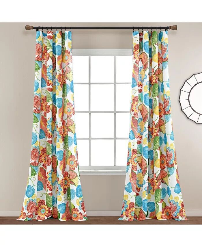 

Набор оконных штор Layla, оранжевый/синий, 52x95 Lush Decor, оранжевый