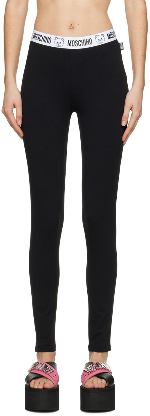 

Черные леггинсы Moschino, цвет Black