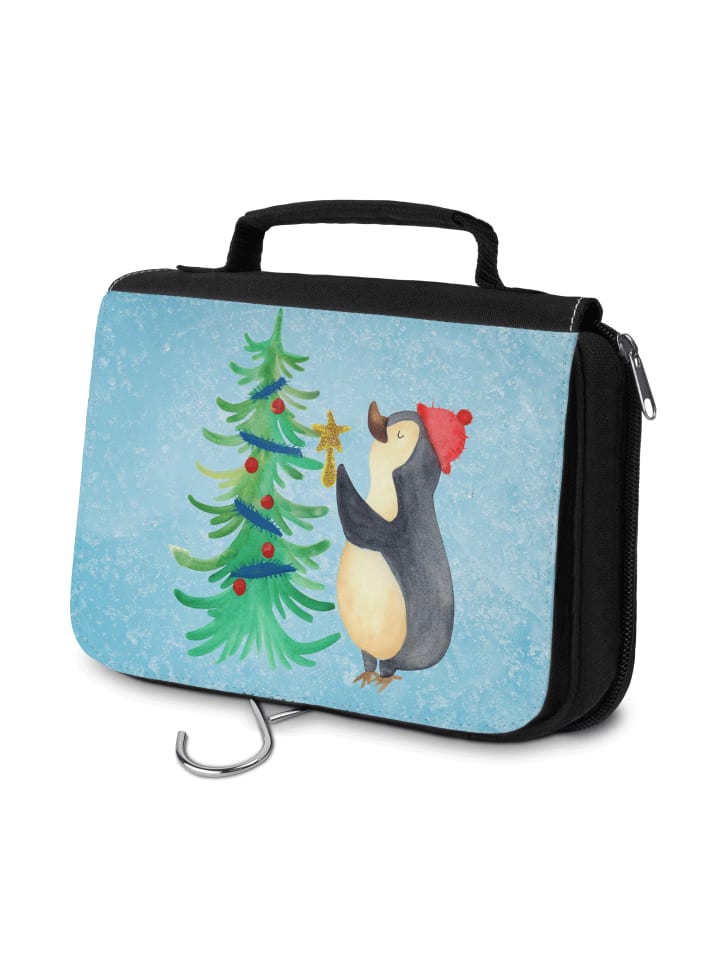 

Mr. & Mrs. Panda Косметичка, пингвин, рождественская елка, без слов, ледяной синий цвет