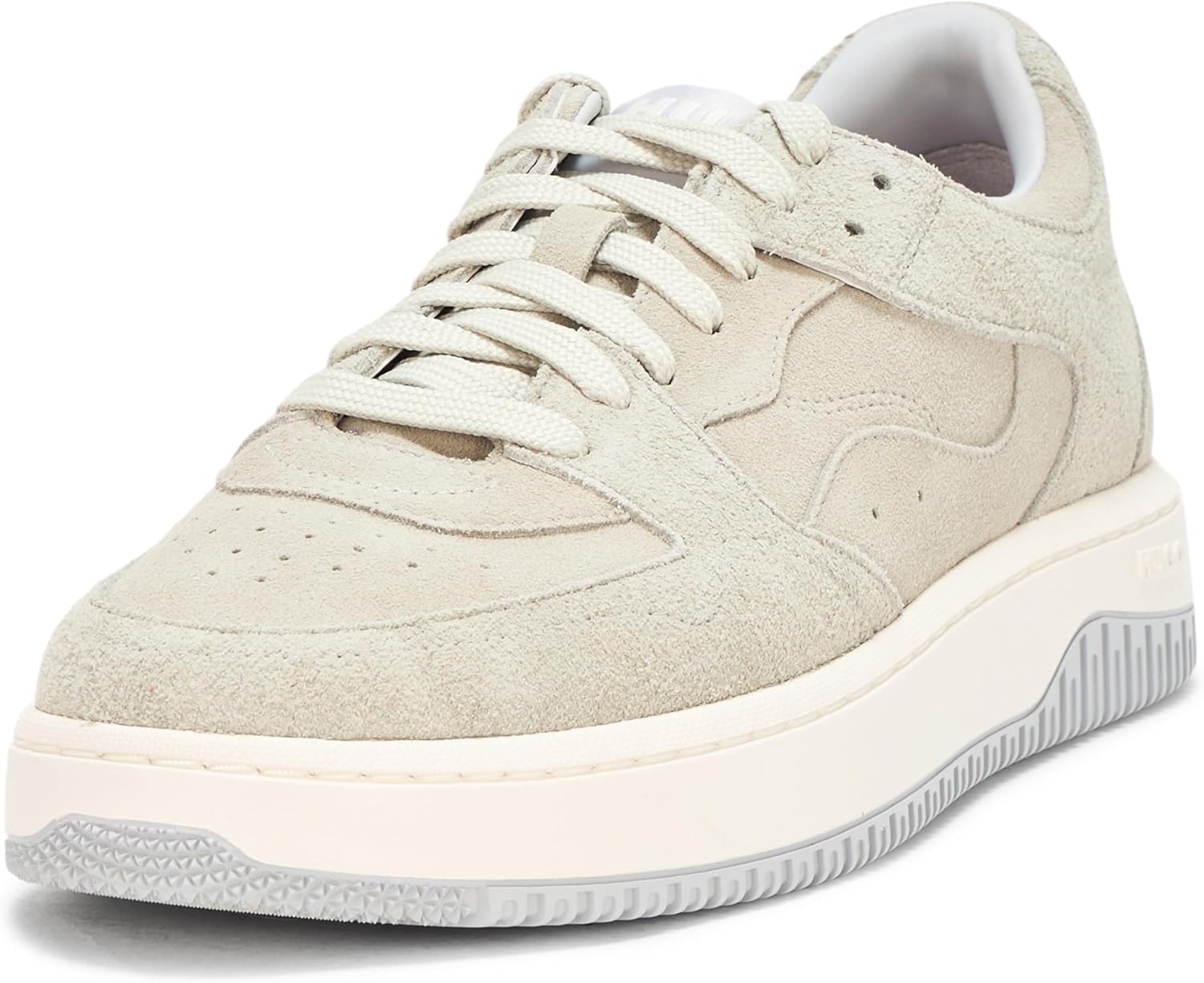 

Мужские кроссовки HUGO сзади с логотипом, из гладкой замши, на шнуровке, Taupe