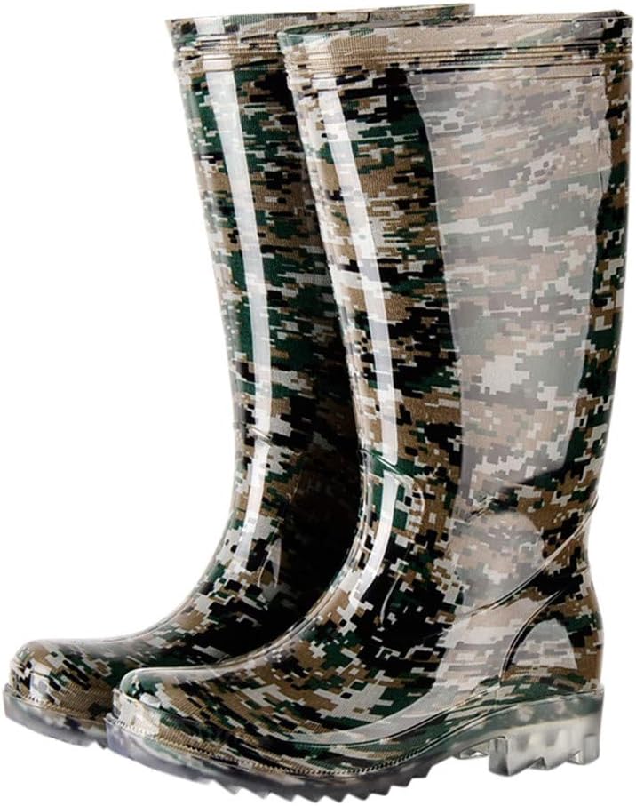 

Мужские водонепроницаемые резиновые ботинки FENIKUSU с камуфляжным принтом, противоскользящие, средней высоты, для сада и кухни, B