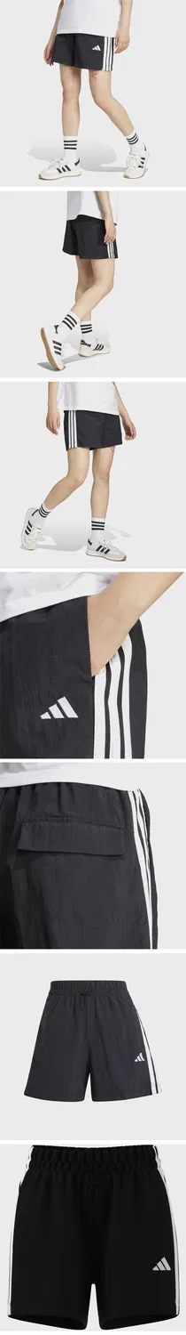 Мужские чёрные тканые шорты Essential 3s Lifestyle от Adidas — фото 4