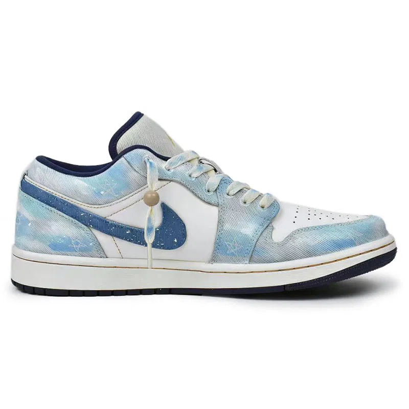 Кроссовки баскетбольные Jordan Air 1 Low Blue White — фото 3