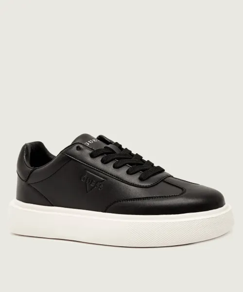 

Кожаные кроссовки Plaza Guess, черный