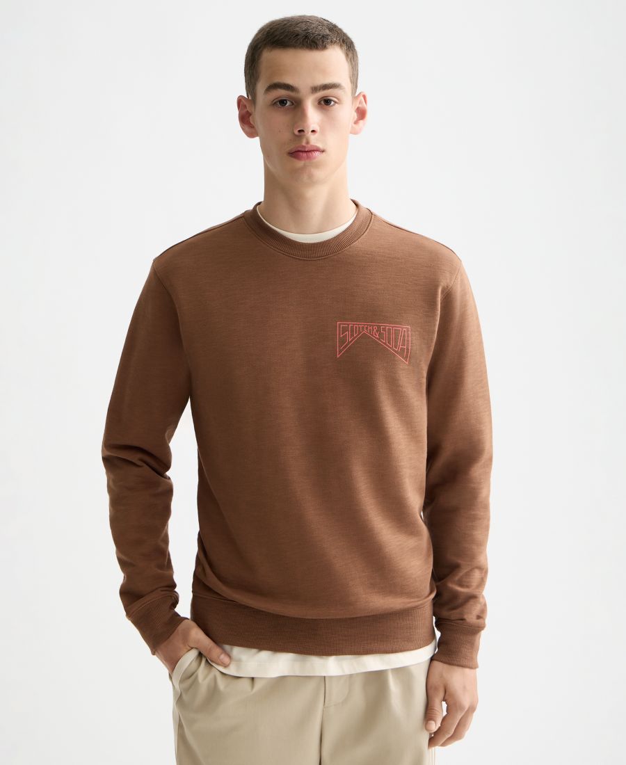 

Мужская толстовка с круглым вырезом и логотипом SCOTCH & SODA, Soft Silt