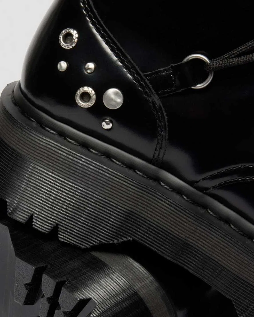 Ботинки на платформе из кожи Buttero с заклепками JADON HI Dr Martens, черный — фото 3
