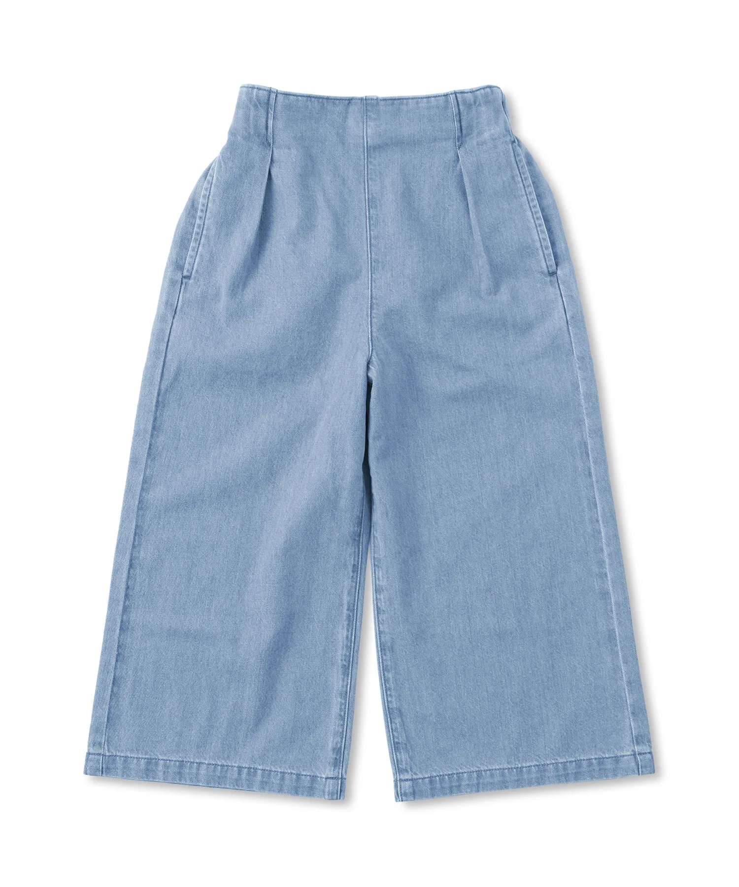 Детские широкие джинсы из лёгкого денима Kids Light Ons Denim Wide Pants Muji Light Blue