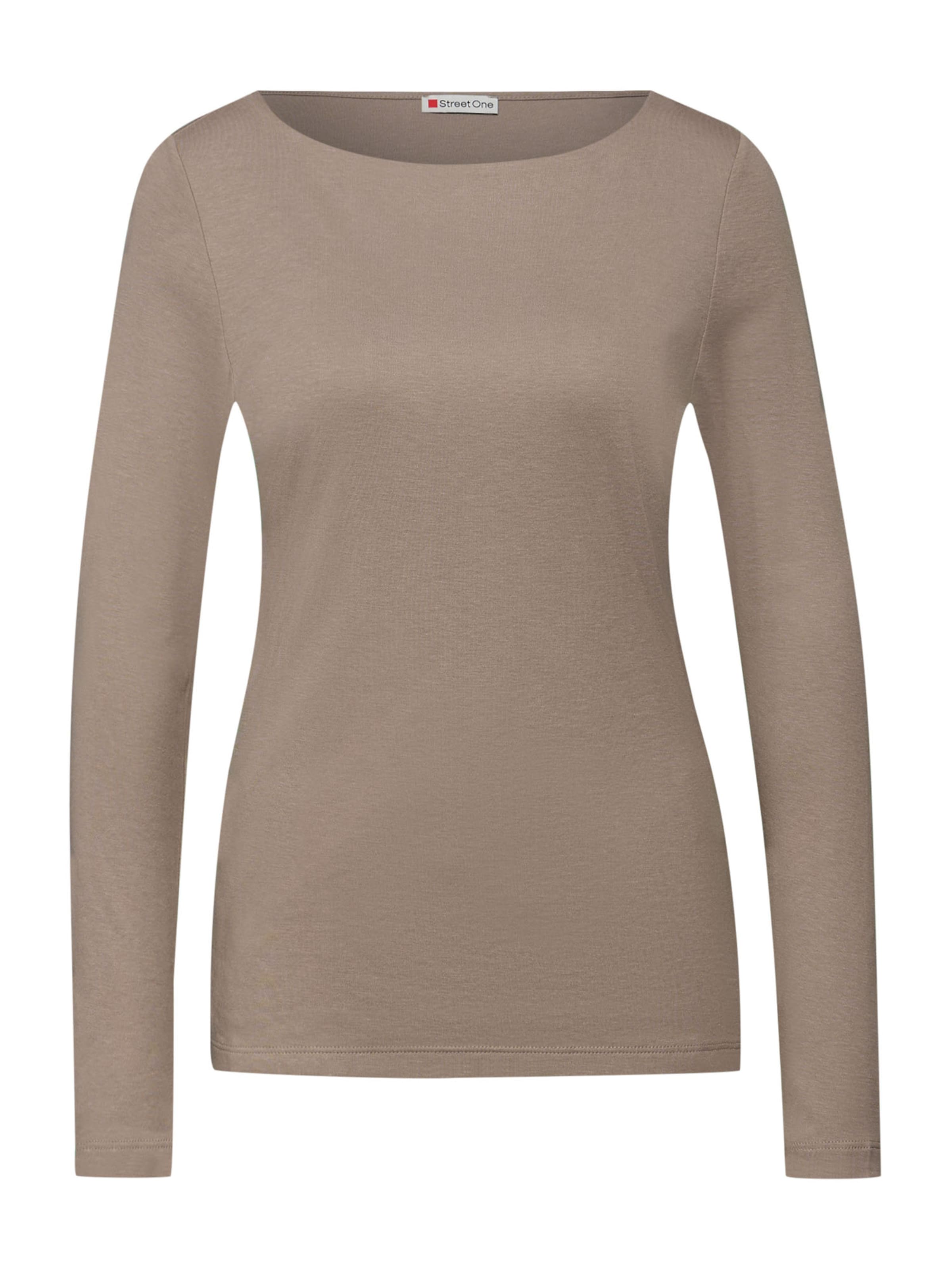 

STREET ONE Лонгслив 'New Lanea' в цвете Greige