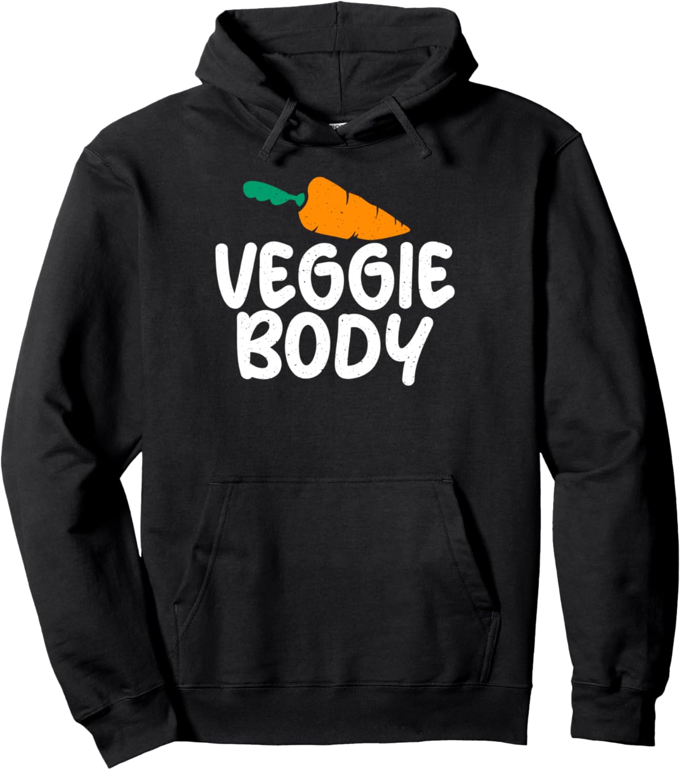 

Толстовка с надписью «Овощное тело, любитель овощей» Vegetarian Gifts & Supplies, черный