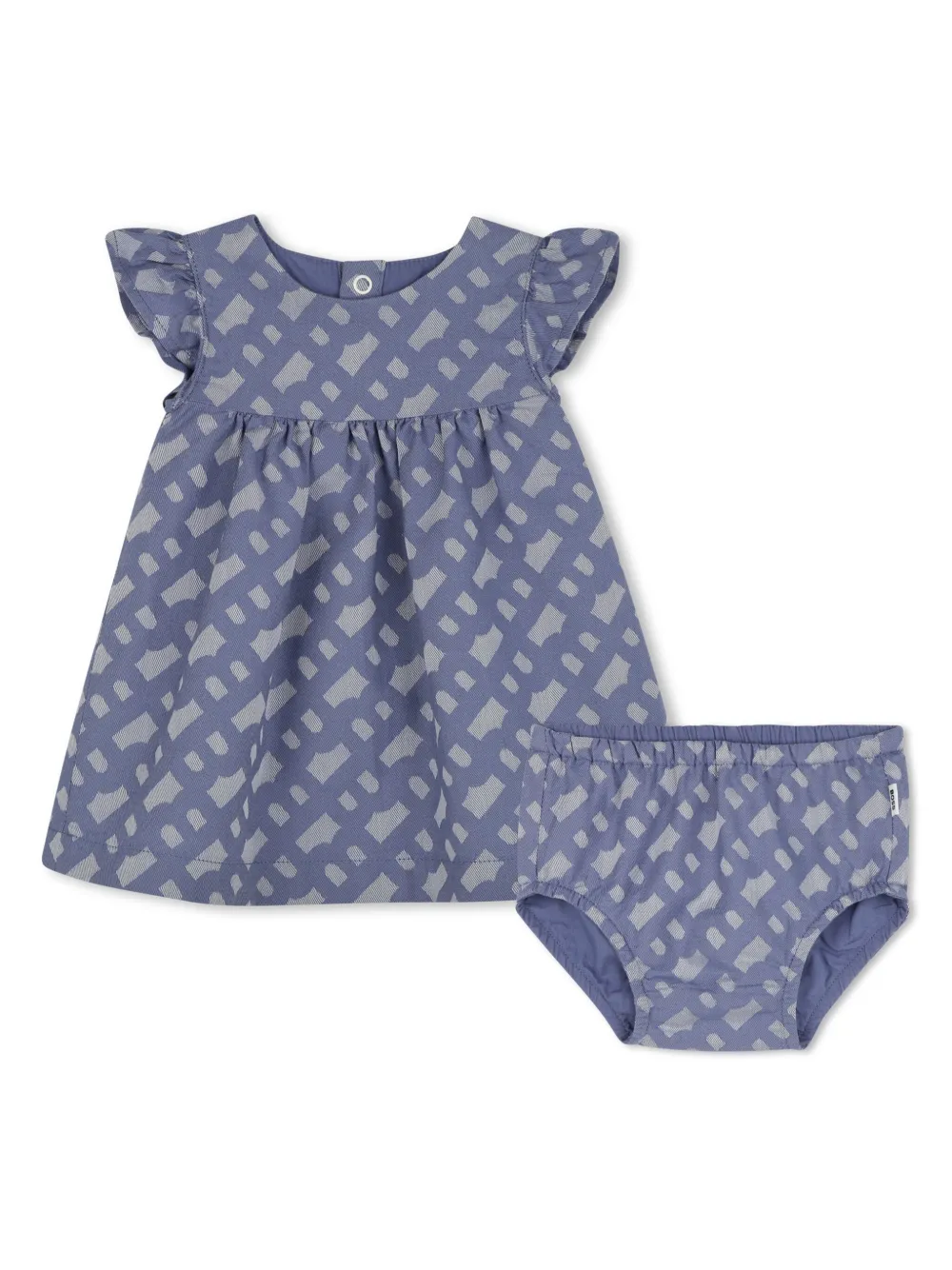 

Платье с монограммой BOSS Kidswear, синий