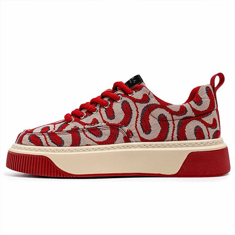 

Низкие мужские кроссовки NANJIREN, Beige Red