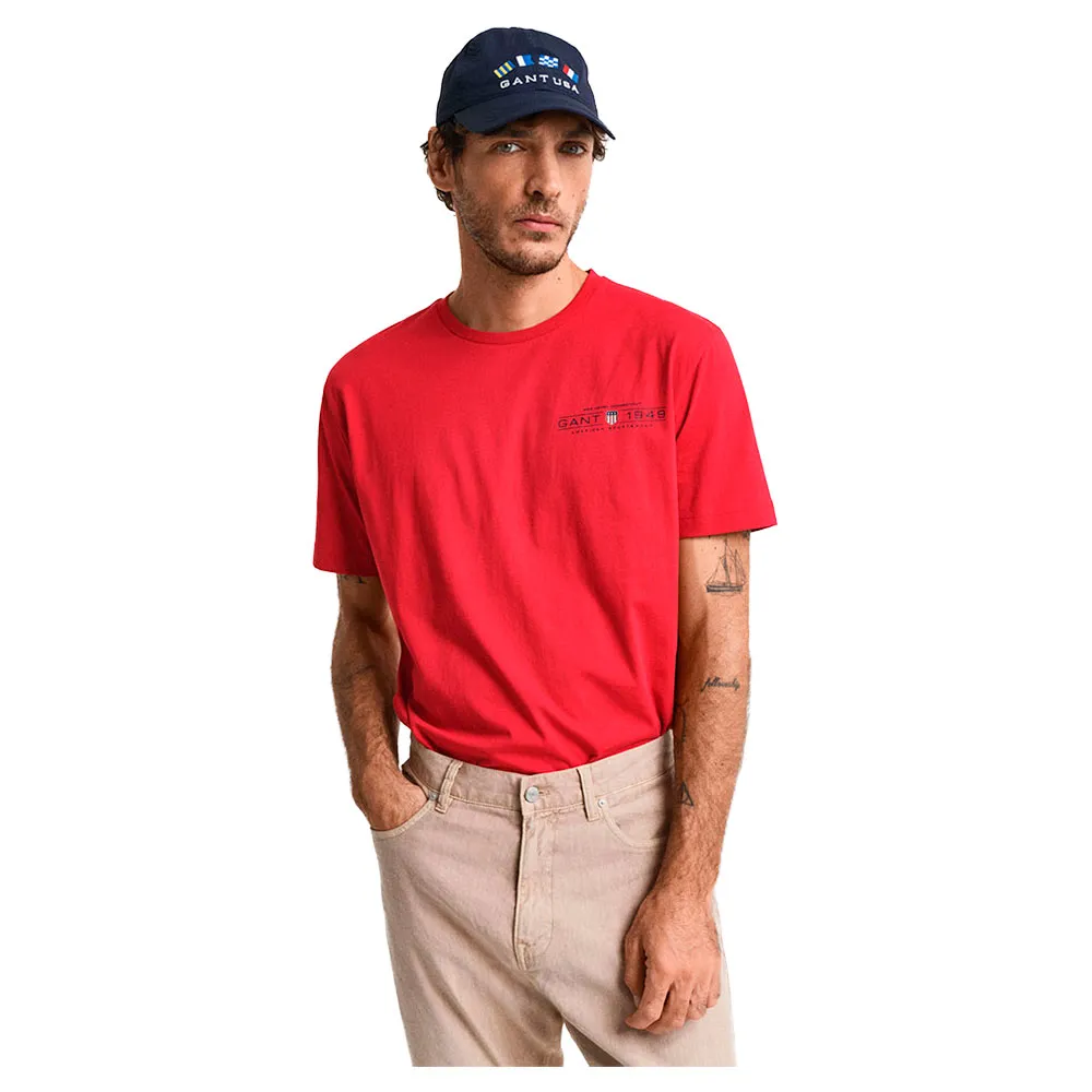 

Футболка с коротким рукавом Gant Graphic, красный