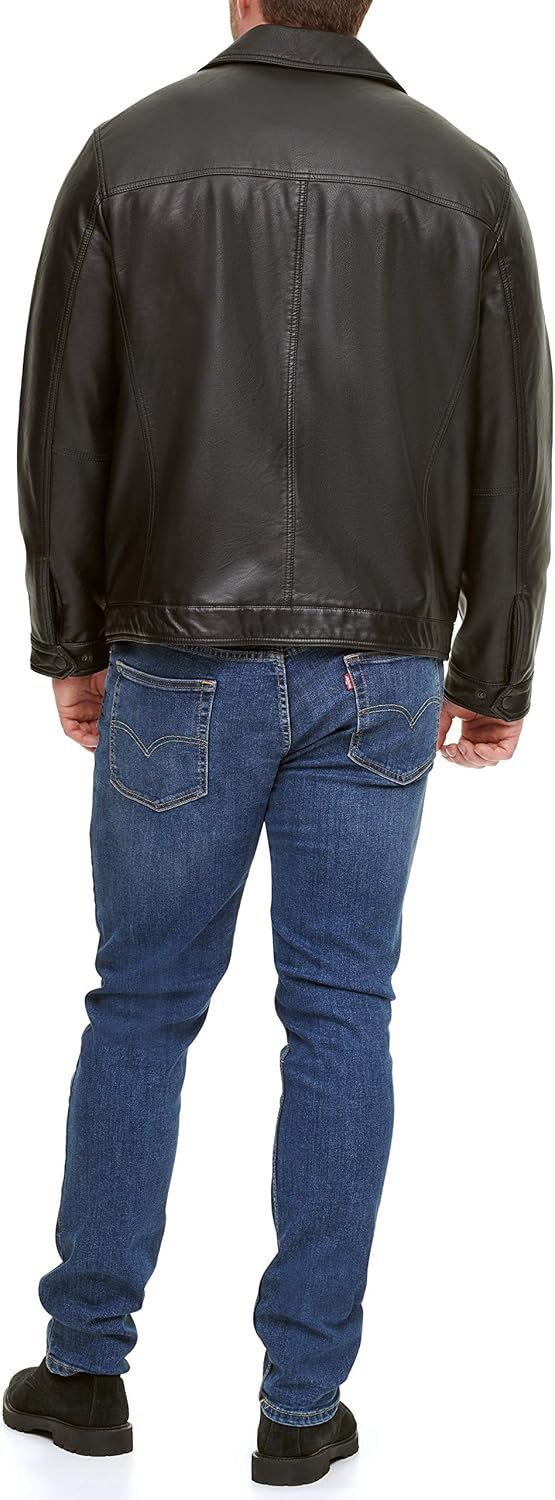 Мужская классическая куртка из искусственной кожи Tommy Hilfiger, Black — фото 2