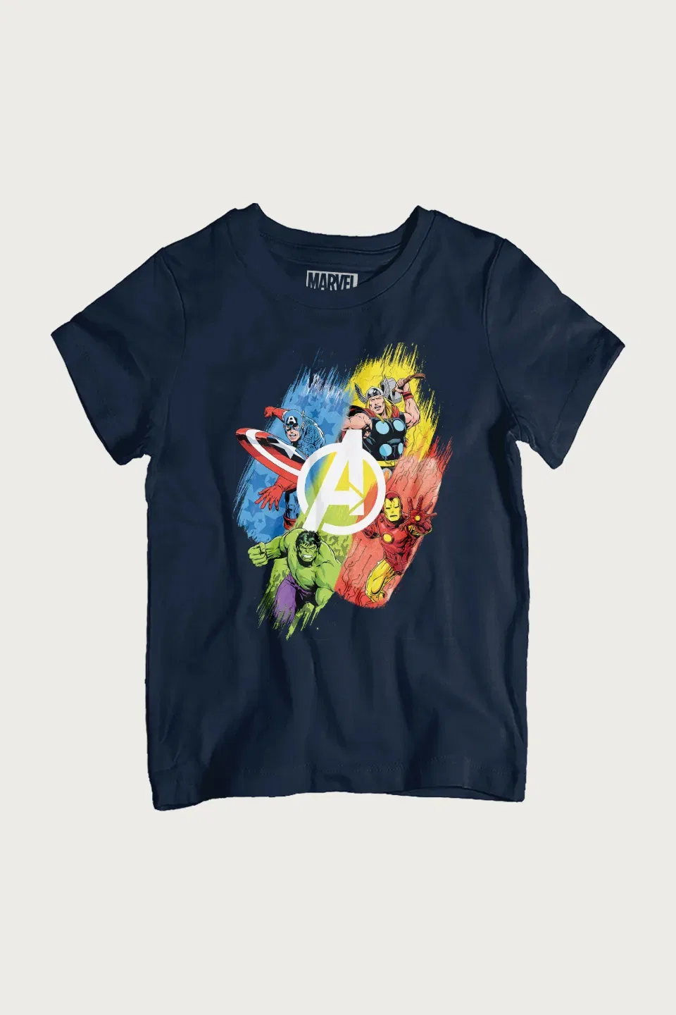Футболка Marvel Avengers Captain America Thor The Hulk And Iron Man, темно-синий — фото 2