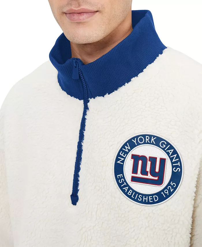 Мужская кремовая толстовка New York Giants Jordan Sherpa с молнией на четверть Tommy Hilfiger — фото 3