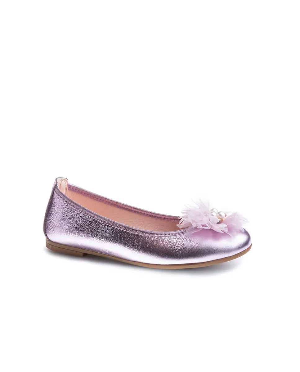 

Кожаные балетки для девочки на резинке Pablosky, розовый