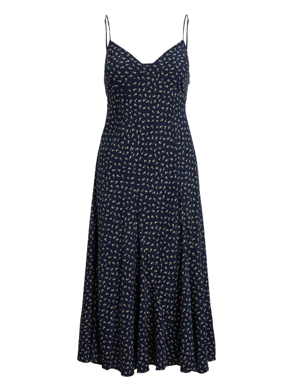 

Платье миди с цветочным принтом POLO RALPH LAUREN, синий