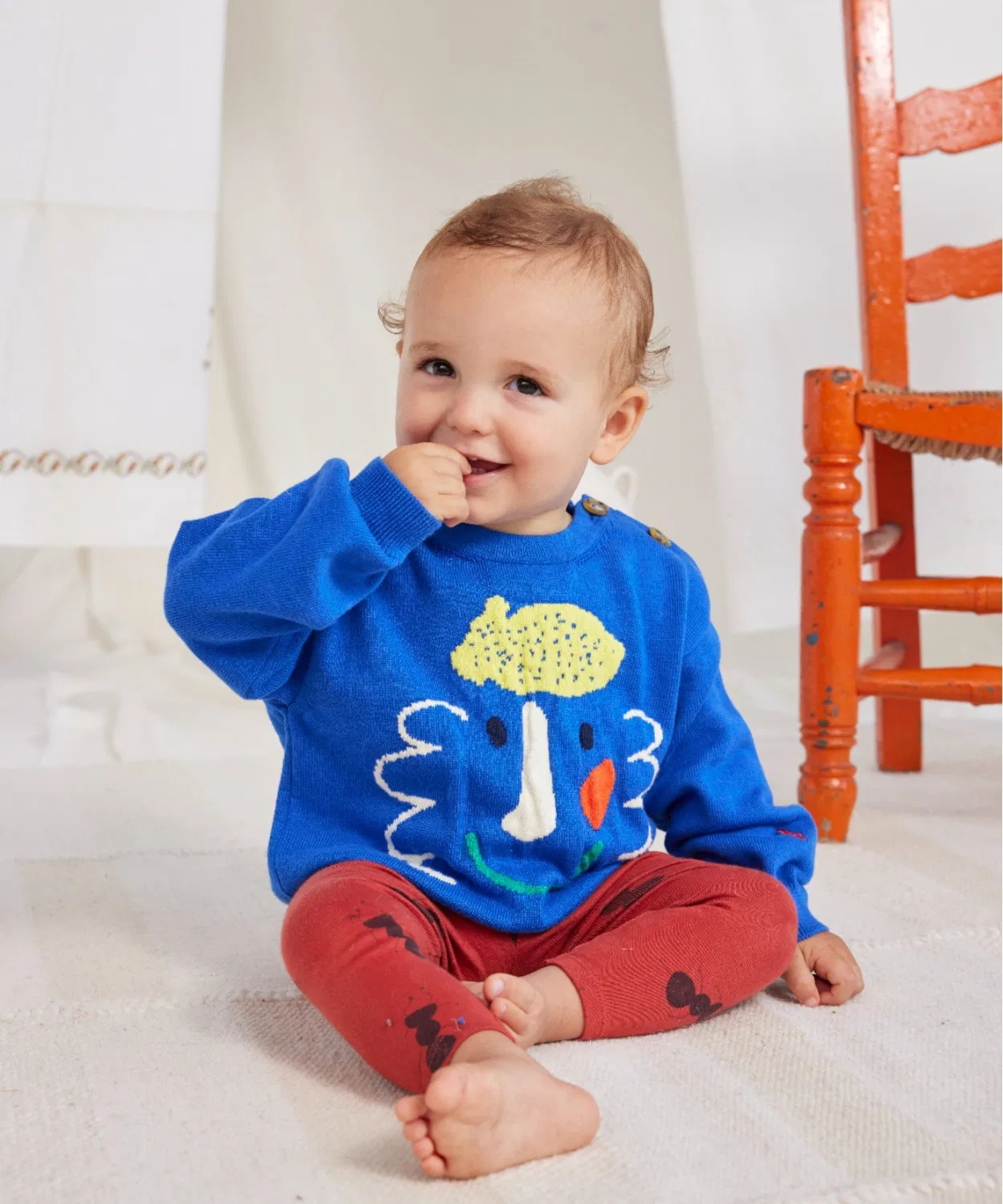 Джемпер детский из органического хлопка BOBO CHOSES, синий
