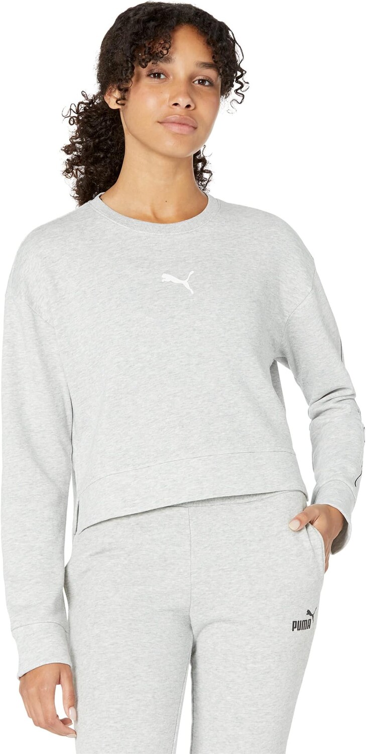 

Толстовка PUMA Neon Dreaming High-Low Crew, цвет Light Gray Heather