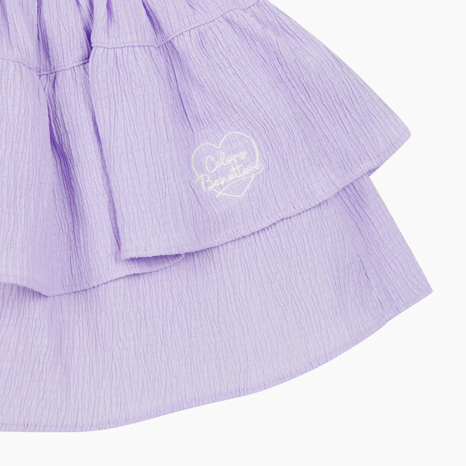 Детские юбка-шорты Summer Tiered, лавандовые, от Benetton Kids — фото 4