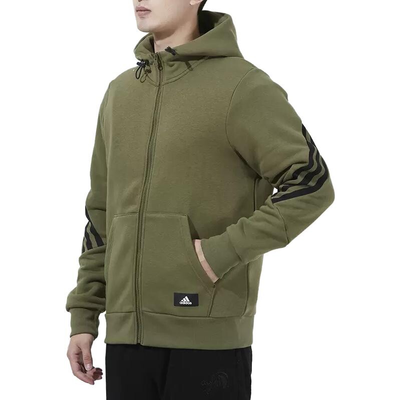 Куртка мужская оливковая Adidas, оливковый — фото 3