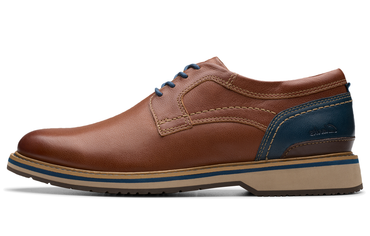 

Мужские повседневные туфли с низким верхом цвета загара Clarks, Tan 261799777
