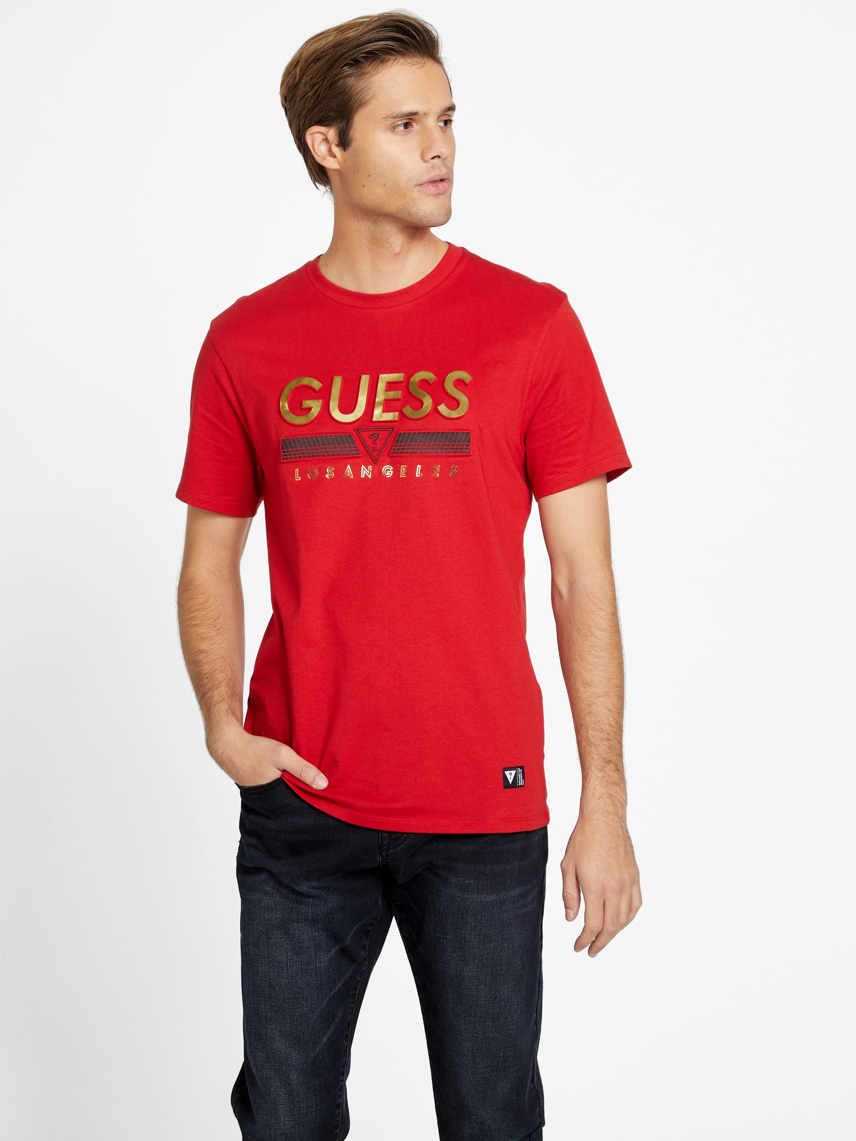 

Футболка Eco Koda с круглым вырезом Guess Factory, цвет Varsity Red