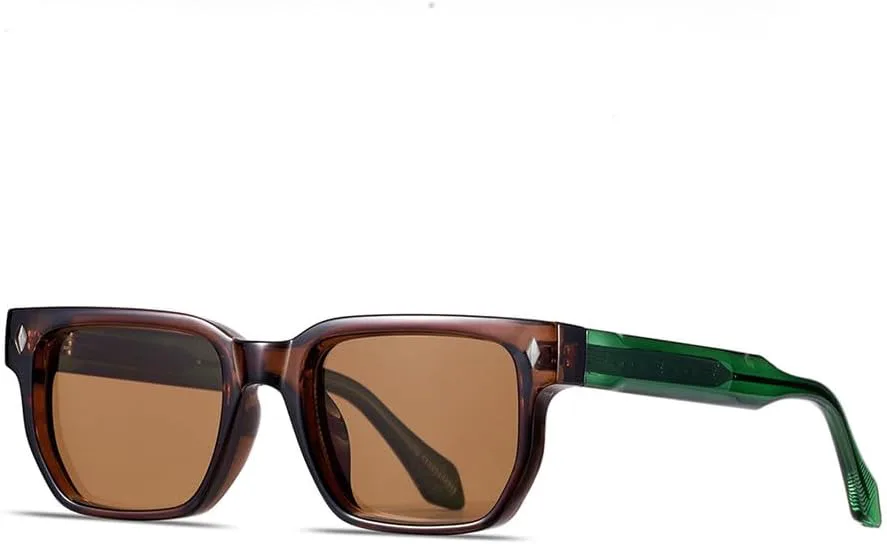 

Солнцезащитные очки UV400 с панк-заклепками, маленькая оправа, подходят для женщин и мужчин, для бега и занятий спортом на открытом воздухе UYPTK, Tea Tea