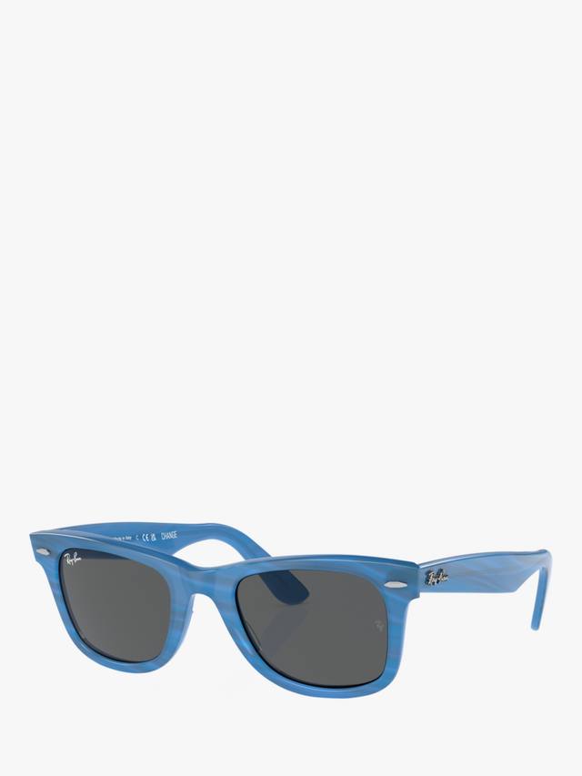 

Мужские прямоугольные солнцезащитные очки rb2140 Ray-Ban, цвет Photo Striped Blue