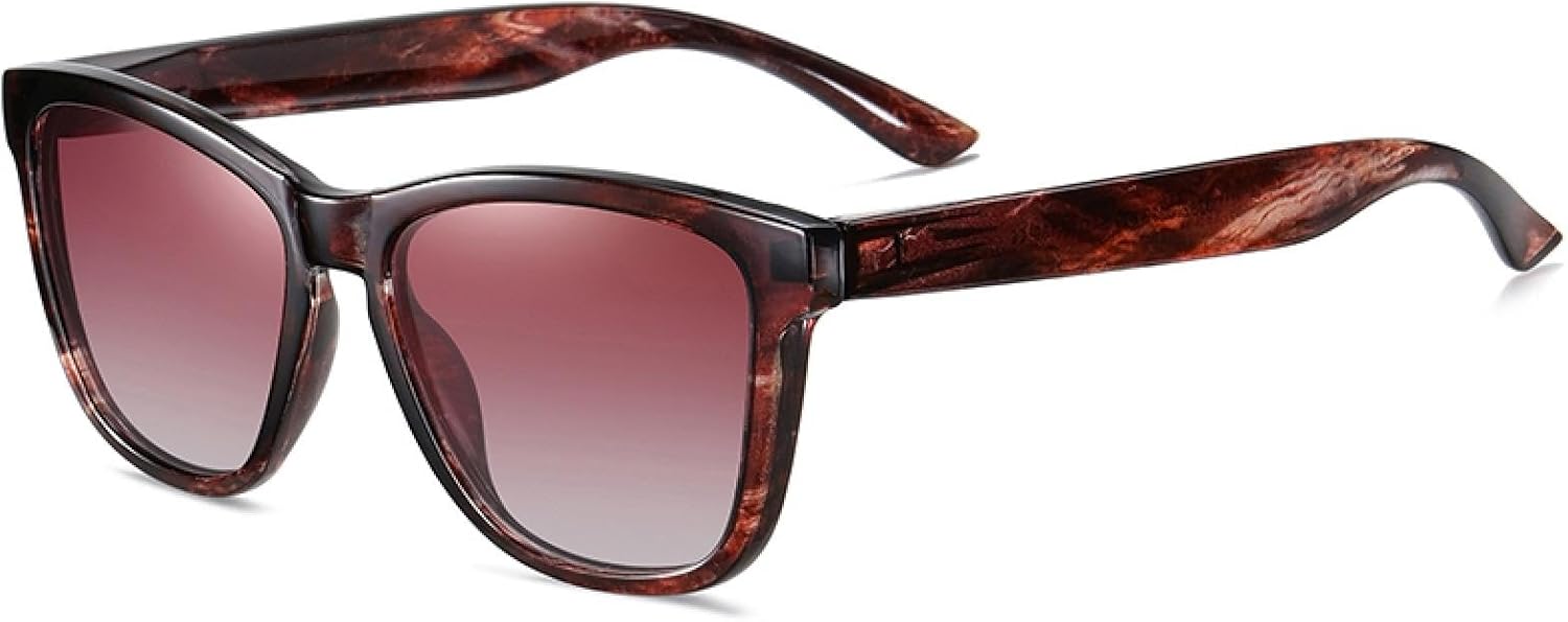 

Женские поляризованные солнцезащитные очки, мужские очки UV400 с оправой из поликарбоната, для вождения, пляжа, кемпинга, вечеринок, походов, защиты от солнца VFDHN, Nebula Red