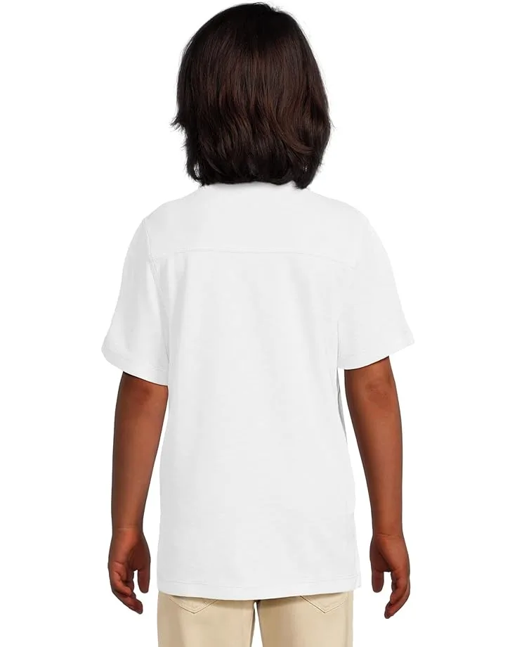 Поло Johnston & Murphy Kids Vintage Slub Polo (Big Kid), WhiteSee Less — фото 2