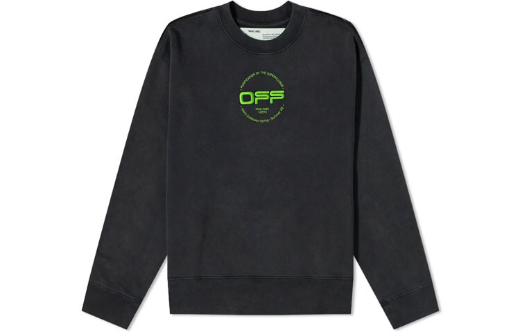 

Толстовка мужская Off-White с принтом, черный / зеленый