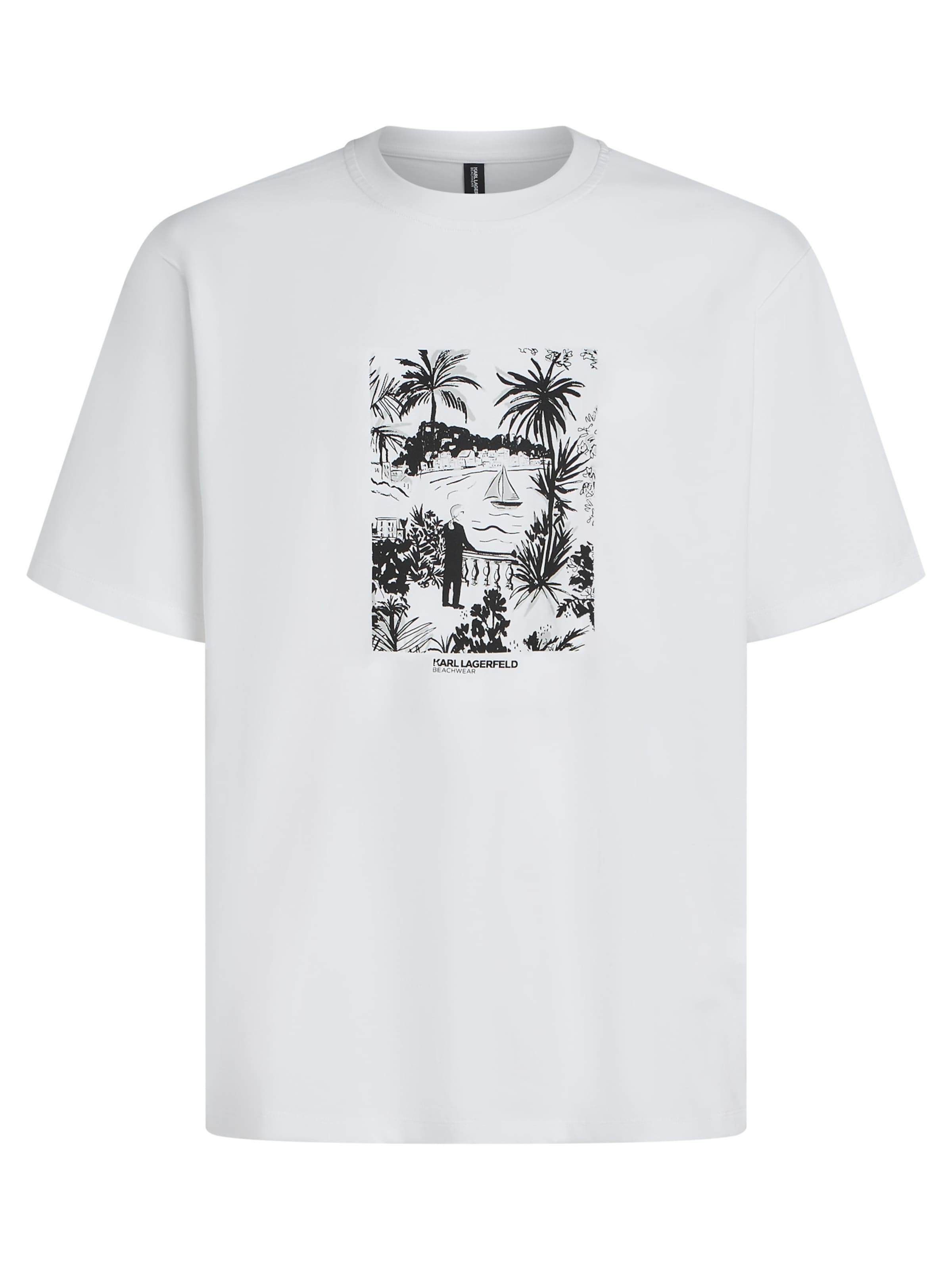 

Karl Lagerfeld Футболка 'Villa la Vigie' в белом цвете