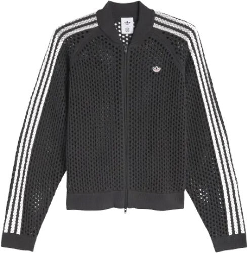 

Куртка x clot fw24 crochet track jacket asia sizing 'black carbon' Adidas, черный