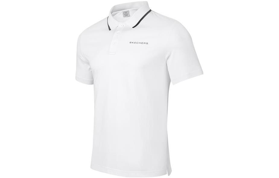 

Поло мужское зефирно-белое Marshmallow White Skechers, белый