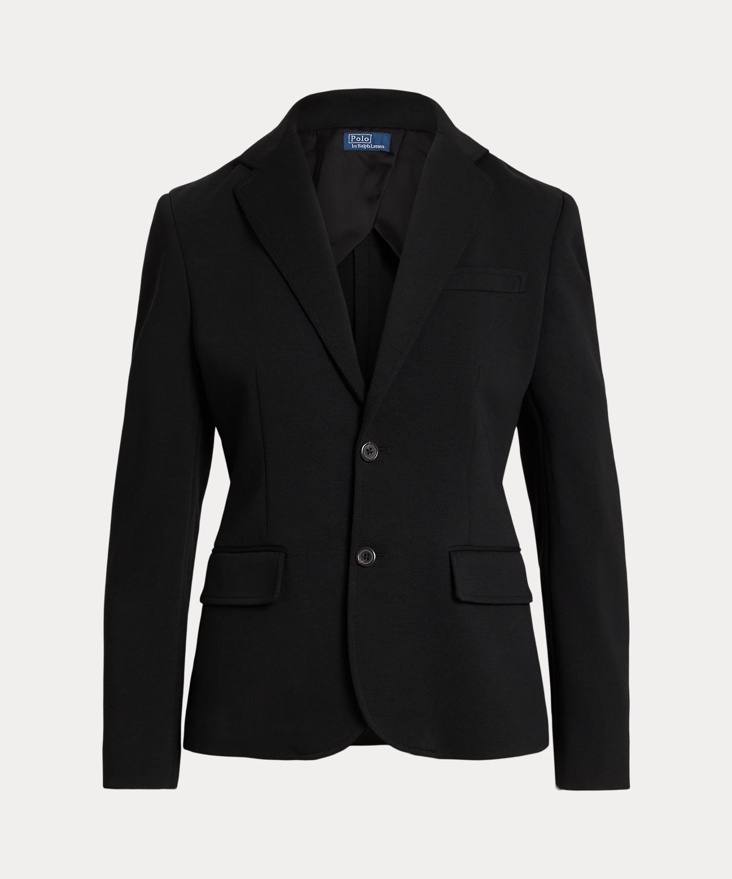Однобортный блейзер из ткани понте Polo Ralph Lauren, 001 Black
