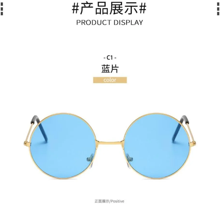 

Солнцезащитные очки с металлическим ободком и крупными зеркальными линзами, женские и мужские солнцезащитные очки с защитой от УФ-излучения UV400 MTZJH, 5