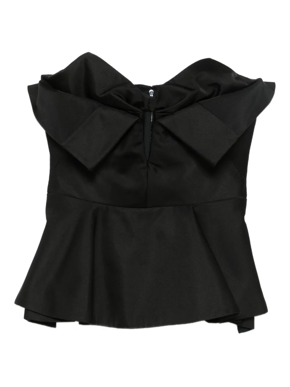 

Топ с бантом и баской Alexander McQueen, черный