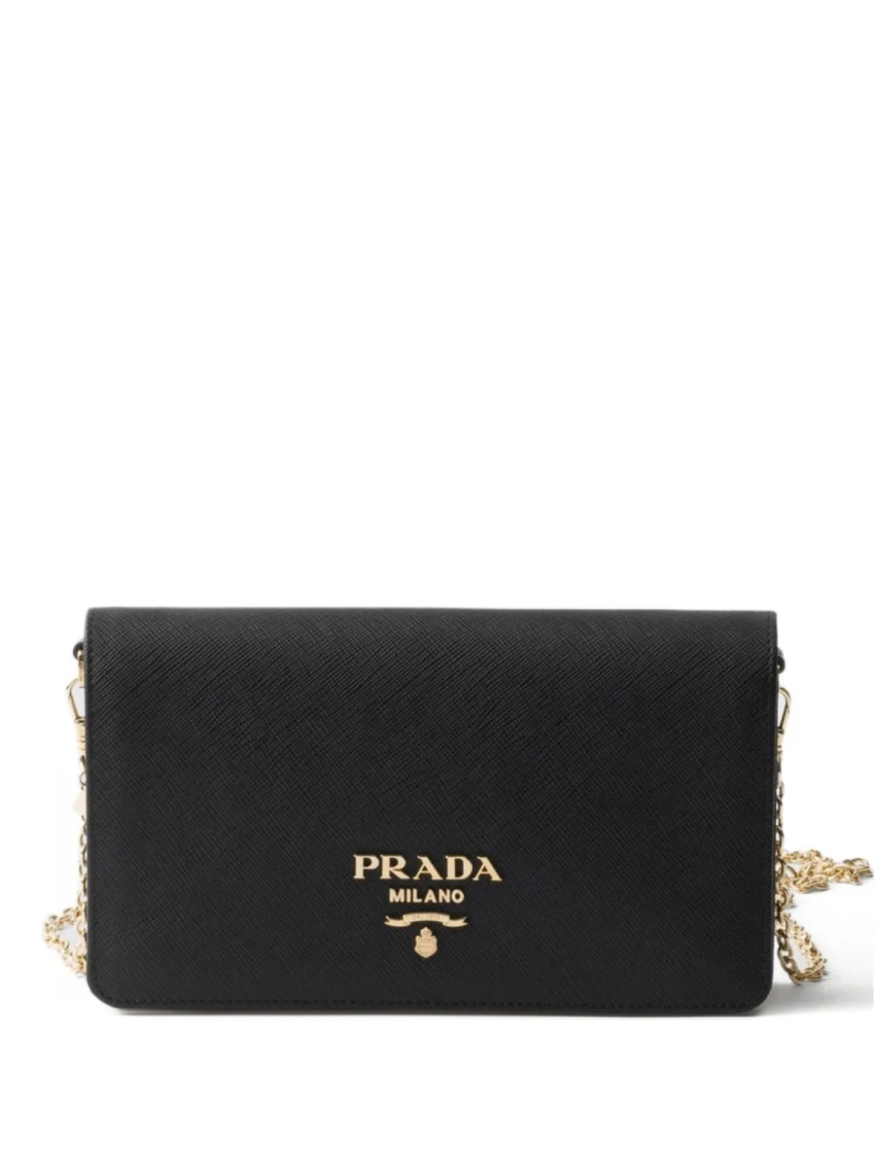 

Сумка-клатч из сафьяна Prada, черный